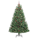 vidaXL Műanyag Hajtogatós Karácsonyfa Zöld 180 cm PVC és fém