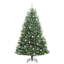 vidaXL Műanyag Hajtogatós Karácsonyfa Zöld 210 cm PVC és fém