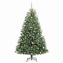 vidaXL Műanyag Hajtogatós Karácsonyfa Zöld 240 cm PVC és fém