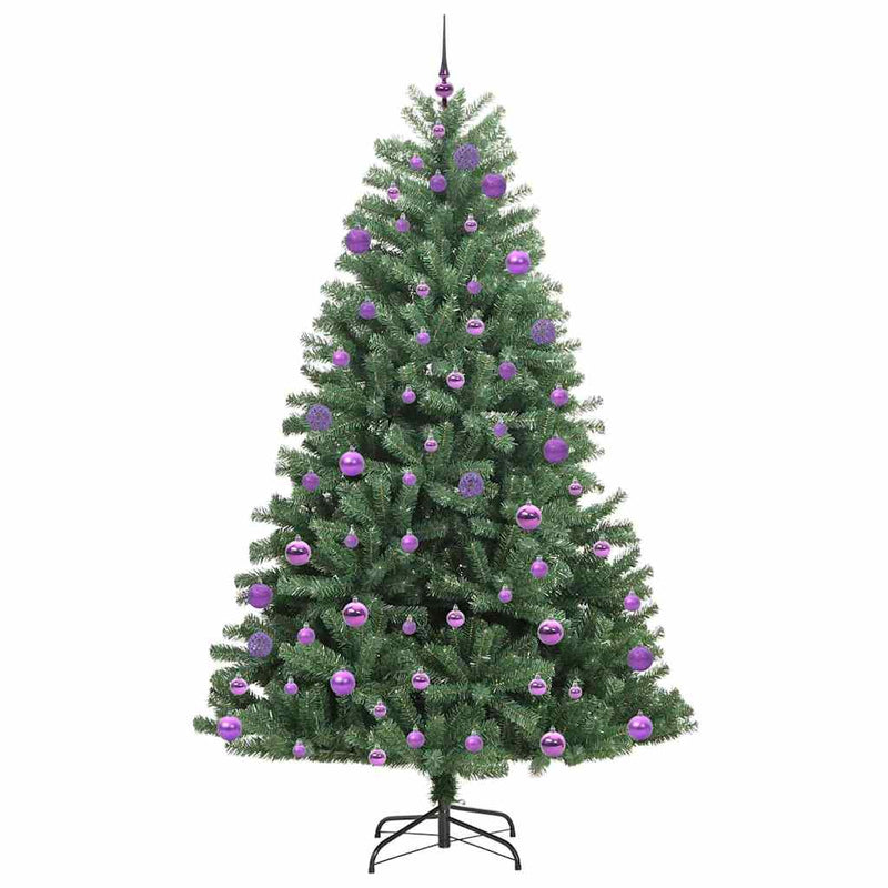 vidaXL Műanyag Hajtogatós Karácsonyfa Zöld 240 cm PVC és fém
