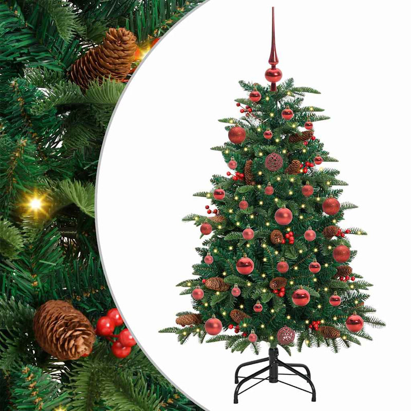 vidaXL Mű karácsonyfa Zöld 120 cm PVC és Fém és Műanyag