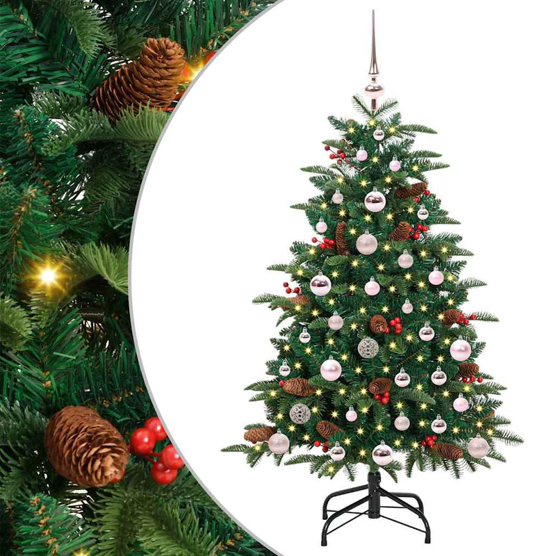 vidaXL Mű karácsonyfa Zöld 120 cm PVC és Fém és Műanyag