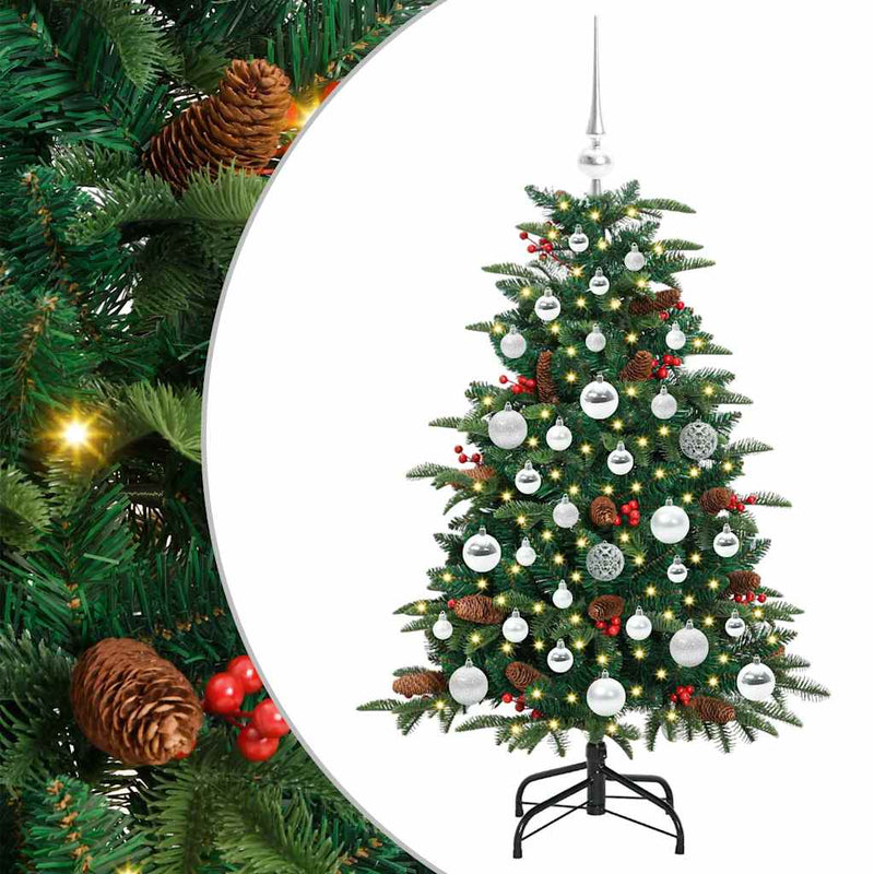 vidaXL Mű karácsonyfa Zöld 120 cm PVC és Fém és Műanyag