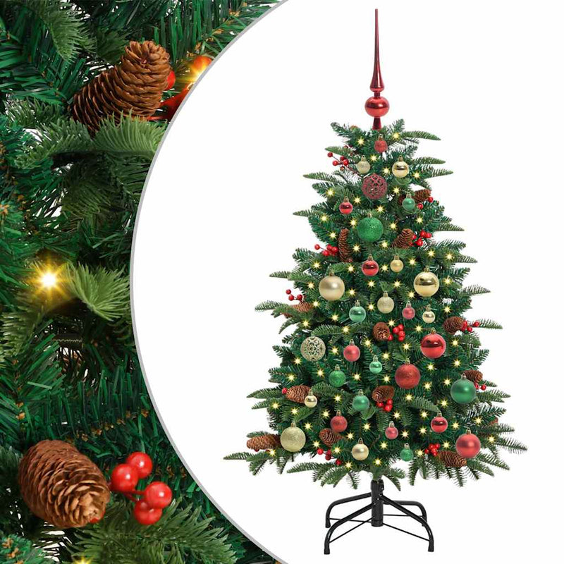 vidaXL Mű karácsonyfa Zöld 120 cm PVC és Fém és Műanyag