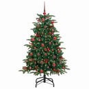 vidaXL Mű karácsonyfa 150 LED-del Zöld 150 cm PVC és Fém és Műanyag