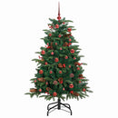 vidaXL Mű karácsonyfa 150 LED-del Zöld 150 cm PVC és Fém és Műanyag