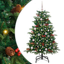 vidaXL Mű karácsonyfa 150 LED-del Zöld 150 cm PVC és Fém és Műanyag