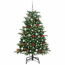 vidaXL Mű karácsonyfa 150 LED-del Zöld 150 cm PVC és Fém és Műanyag