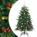 vidaXL Mű karácsonyfa 150 LED-del Zöld 150 cm PVC és Fém és Műanyag