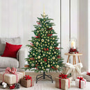 vidaXL Mű karácsonyfa 150 LED-del Zöld 150 cm PVC és Fém és Műanyag