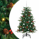 vidaXL Mű karácsonyfa 150 LED-del Zöld 150 cm PVC és Fém és Műanyag