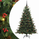vidaXL Mű karácsonyfa 300 LED-del Zöld 180 cm PVC és Fém és Műanyag