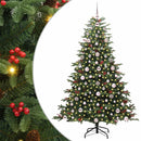 vidaXL Mű karácsonyfa 300 LED-del Zöld 180 cm PVC és Fém és Műanyag