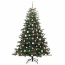 vidaXL Mű karácsonyfa 300 LED-del Zöld 180 cm PVC és Fém és Műanyag