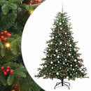 vidaXL Mű karácsonyfa 300 LED-del Zöld 180 cm PVC és Fém és Műanyag