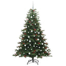 vidaXL Mű karácsonyfa 300 LED-del Zöld 180 cm PVC és Fém és Műanyag