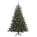 vidaXL Mű karácsonyfa 300 LED-del Zöld 180 cm PVC és Fém és Műanyag