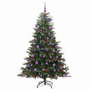 vidaXL Mű karácsonyfa 300 LED-del Zöld 180 cm PVC és Fém és Műanyag