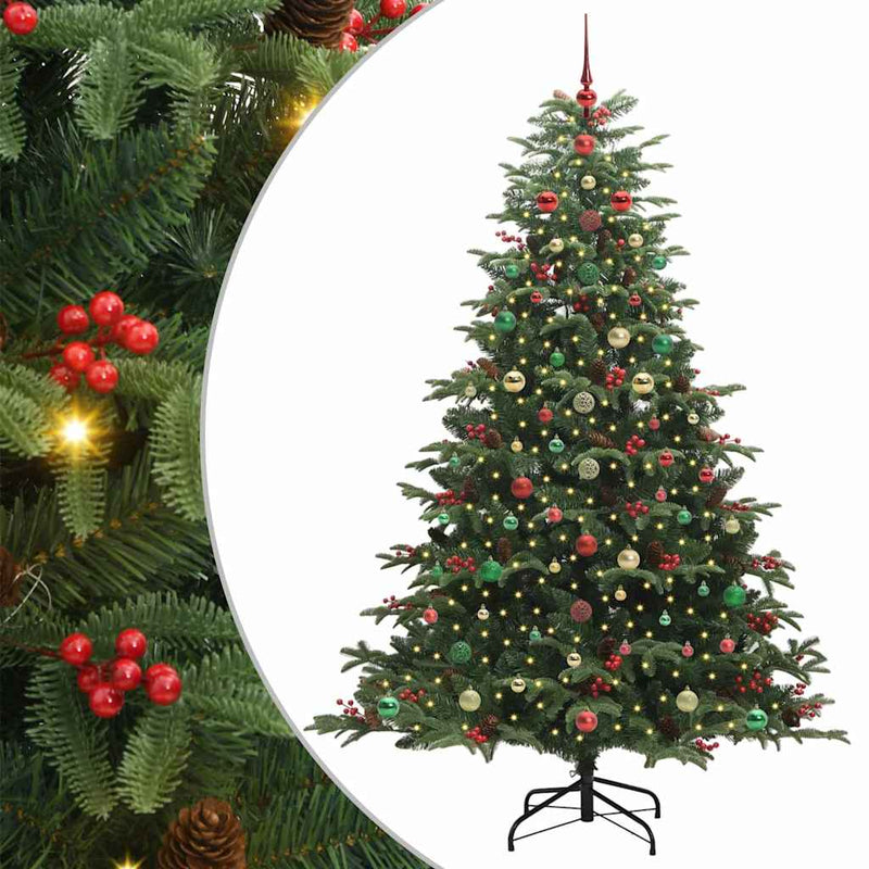 vidaXL Mű karácsonyfa Zöld 180 cm PVC és Fém és Műanyag