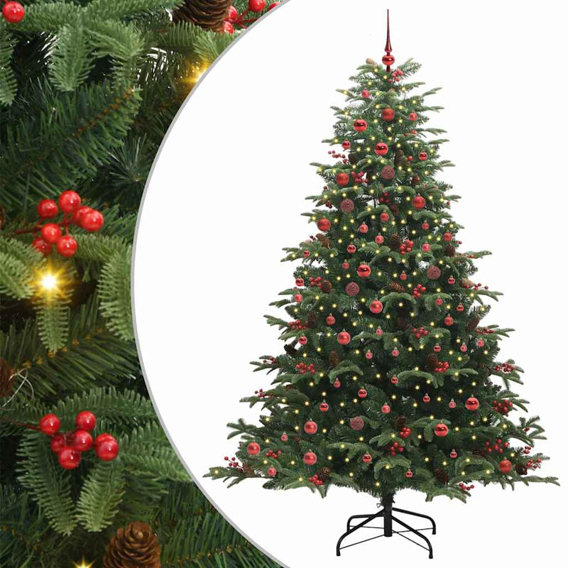 vidaXL Mű karácsonyfa Zöld 210 cm PVC és Fém és Műanyag