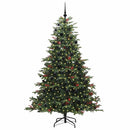 vidaXL Mű karácsonyfa 300 LED-del Zöld 210 cm PVC és Fém és Műanyag