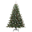 vidaXL Mű karácsonyfa 300 LED-del Zöld 210 cm PVC és Fém és Műanyag