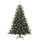 vidaXL Mű karácsonyfa 300 LED-del Zöld 210 cm PVC és Fém és Műanyag