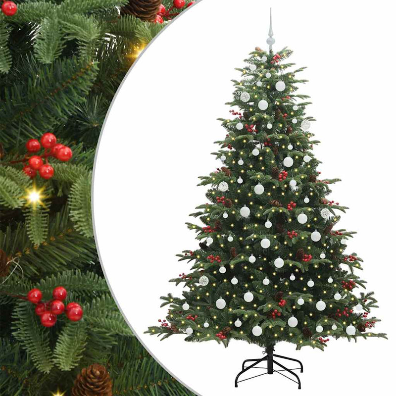 vidaXL Mű karácsonyfa Zöld 210 cm PVC és Fém és Műanyag