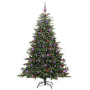 vidaXL Mű karácsonyfa 300 LED-del Zöld 210 cm PVC és Fém és Műanyag