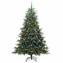 vidaXL Mű karácsonyfa 300 LED-del Zöld 210 cm PVC és Fém és Műanyag