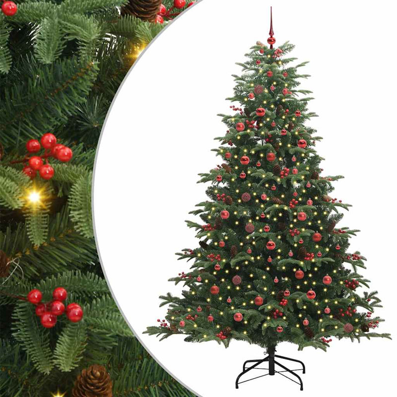 vidaXL Mű karácsonyfa Zöld 240 cm PVC és Fém és Műanyag