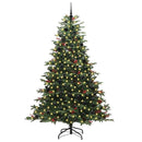 vidaXL Mű karácsonyfa 300 LED-del Zöld 240 cm PVC és Fém és Műanyag