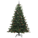 vidaXL Mű karácsonyfa 300 LED-del Zöld 240 cm PVC és Fém és Műanyag