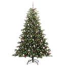 vidaXL Mű karácsonyfa 300 LED-del Zöld 240 cm PVC és Fém és Műanyag