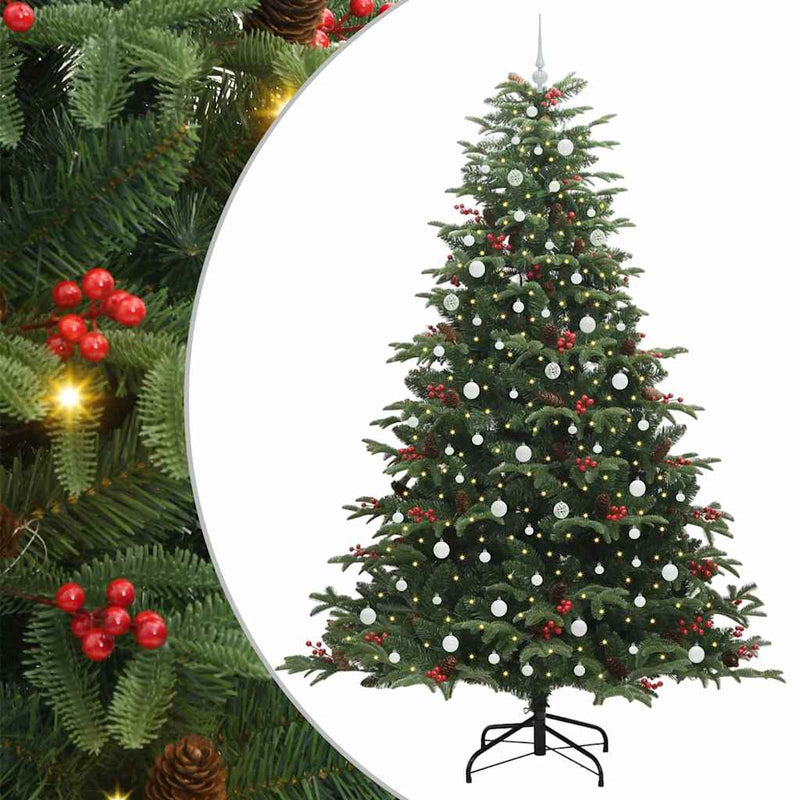 vidaXL Mű karácsonyfa Zöld 240 cm PVC és Fém és Műanyag
