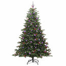 vidaXL Mű karácsonyfa 300 LED-del Zöld 240 cm PVC és Fém és Műanyag