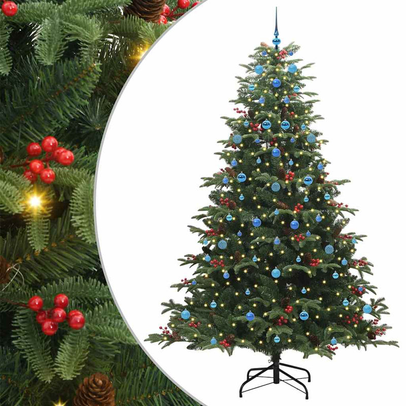 vidaXL Mű karácsonyfa Zöld 240 cm PVC és Fém és Műanyag