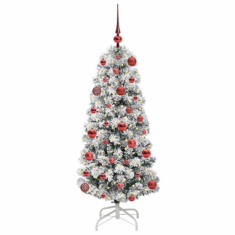 vidaXL Műanyag Hajtogatós Karácsonyfa LED -es lámpákkal 120 cm PVC