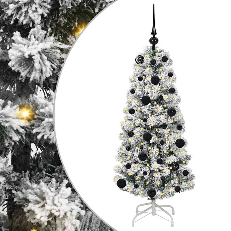 vidaXL Műanyag Hajtogatós Karácsonyfa LED -es lámpákkal 120 cm PVC