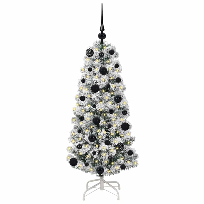 vidaXL Műanyag Hajtogatós Karácsonyfa LED -es lámpákkal 120 cm PVC