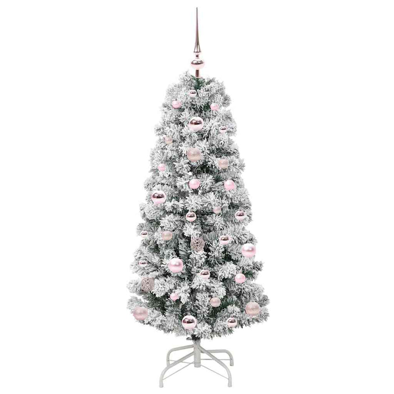 vidaXL Műanyag Hajtogatós Karácsonyfa LED -es lámpákkal 120 cm PVC