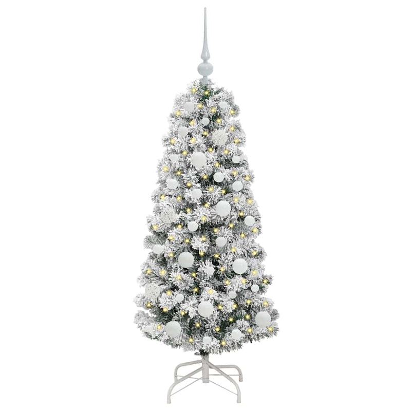 vidaXL Műanyag Hajtogatós Karácsonyfa LED -es lámpákkal 120 cm PVC