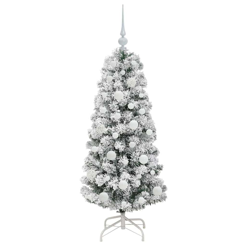 vidaXL Műanyag Hajtogatós Karácsonyfa LED -es lámpákkal 120 cm PVC