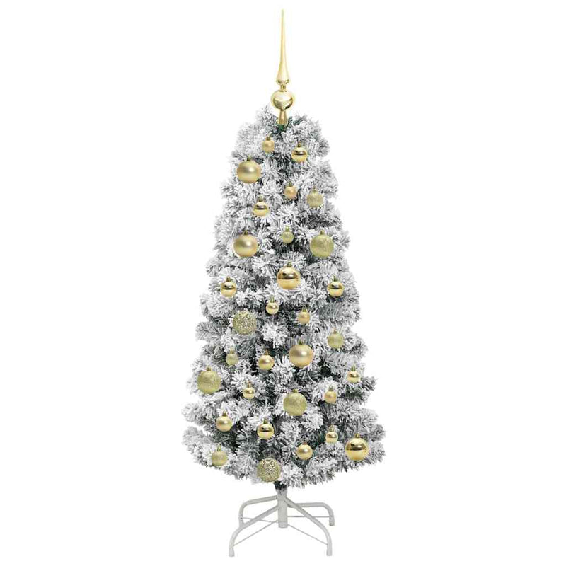 vidaXL Műanyag Hajtogatós Karácsonyfa LED -es lámpákkal 120 cm PVC