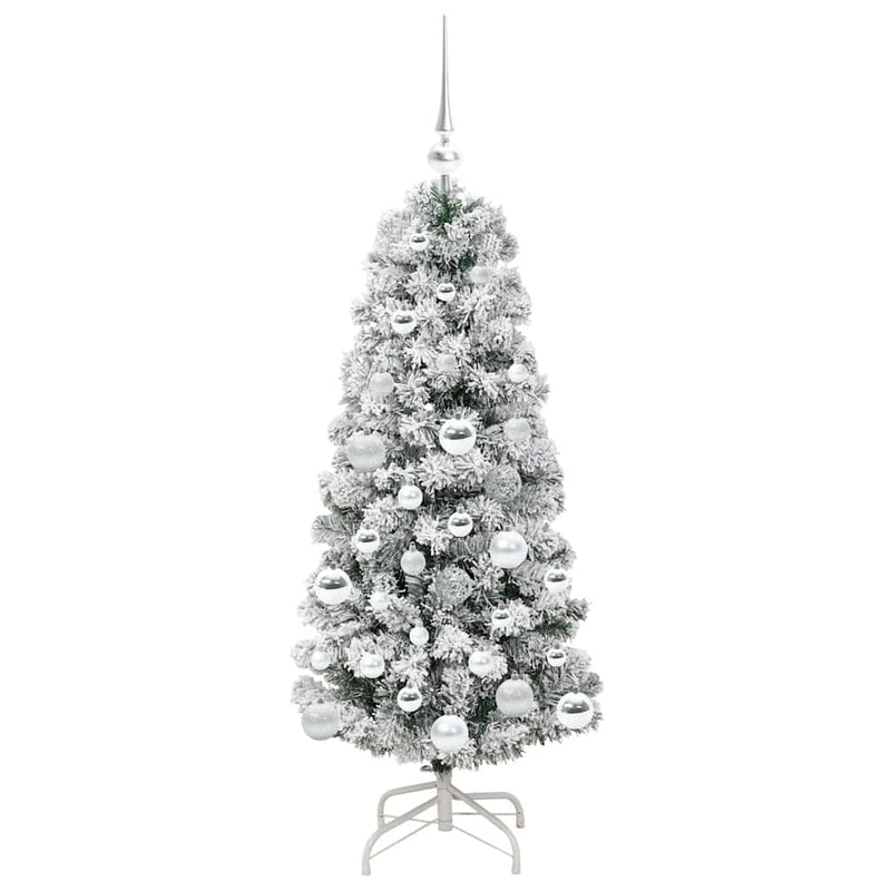 vidaXL Műanyag Hajtogatós Karácsonyfa LED -es lámpákkal 120 cm PVC