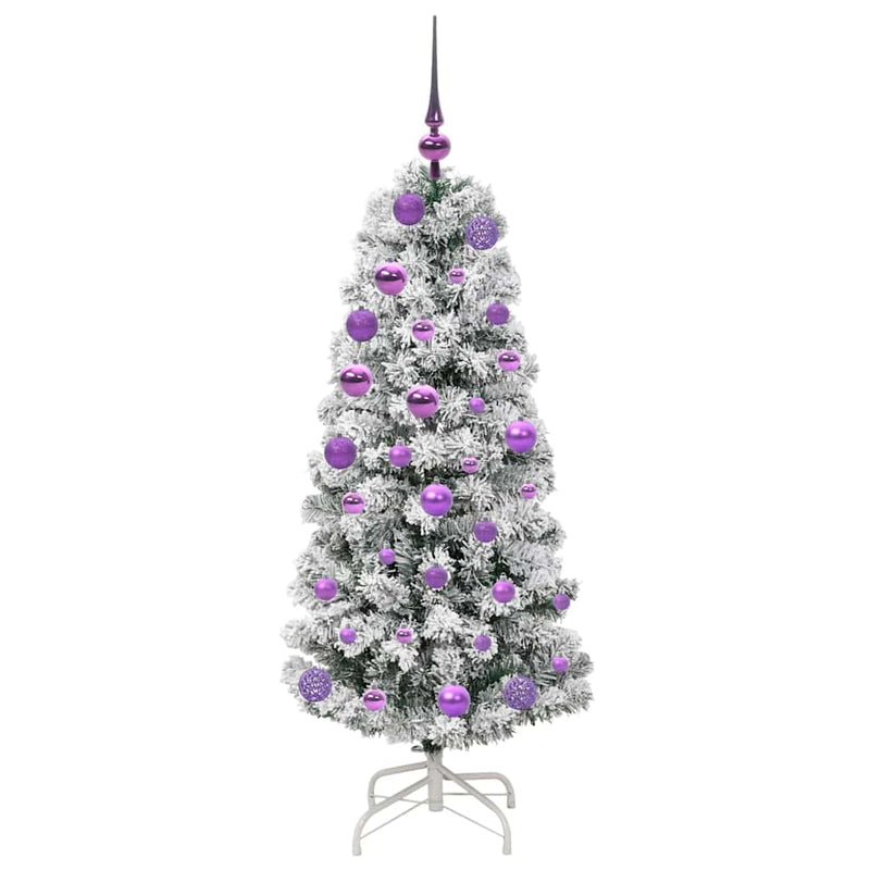vidaXL Műanyag Hajtogatós Karácsonyfa LED -es lámpákkal 120 cm PVC