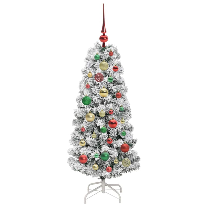 vidaXL Műanyag Hajtogatós Karácsonyfa LED -es lámpákkal 120 cm PVC