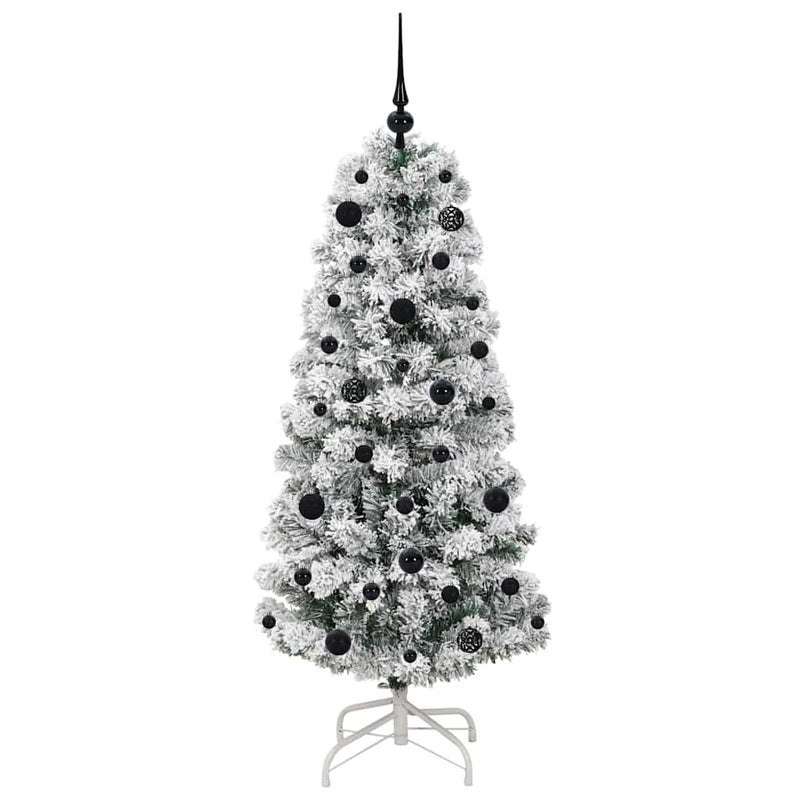 vidaXL Műanyag Hajtogatós Karácsonyfa LED -es lámpákkal 150 cm PVC