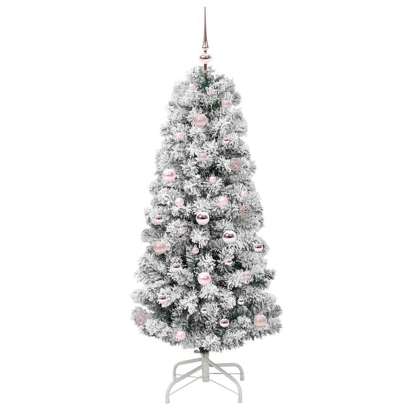 vidaXL Műanyag Hajtogatós Karácsonyfa LED -es lámpákkal 150 cm PVC