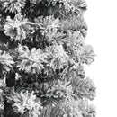 vidaXL Műanyag Hajtogatós Karácsonyfa 150 LED-del Zöld és Fehér 150 cm